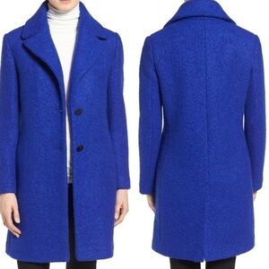 TAHARI Blue Lapis Long Line Coat